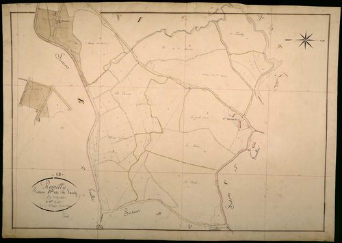 Rémilly, cadastre ancien : plan parcellaire de la section D dite de Lanty, feuille 2