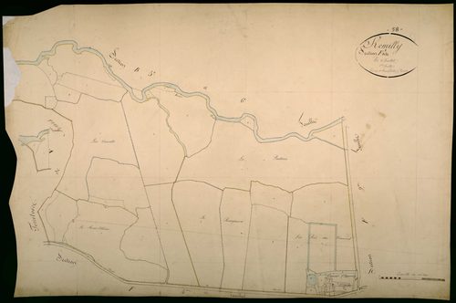 Rémilly, cadastre ancien : plan parcellaire de la section F dite du Couvent d'Apponay, feuille 1