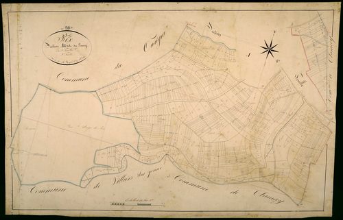 Rix, cadastre ancien : plan parcellaire de la section A dite du Bourg, feuille 2
