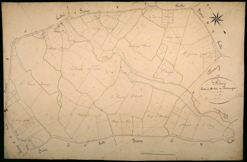 Rouy, cadastre ancien : plan parcellaire de la section D dite de Perranges, feuille 4