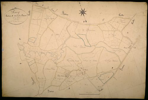 Rouy, cadastre ancien : plan parcellaire de la section B dite de la Barre, feuille 4