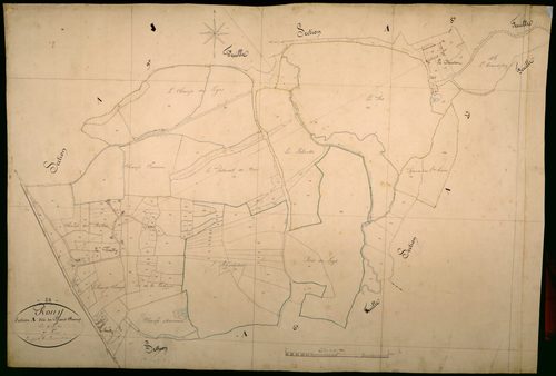 Rouy, cadastre ancien : plan parcellaire de la section A dite de Grandchamp, feuille 7