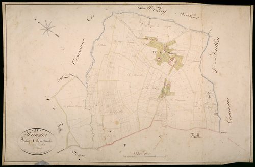 Ruages, cadastre ancien : plan parcellaire de la section A dite du Maréchal, feuille 2