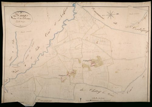 Ruages, cadastre ancien : plan parcellaire de la section C dite de Cropigny