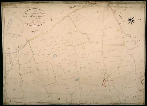 Saincaize-Meauce, cadastre ancien : plan parcellaire de la section B dite de Saincaize, feuille 4