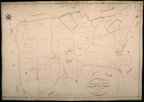 Saincaize-Meauce, cadastre ancien : plan parcellaire de la section B dite de Saincaize, feuille 1