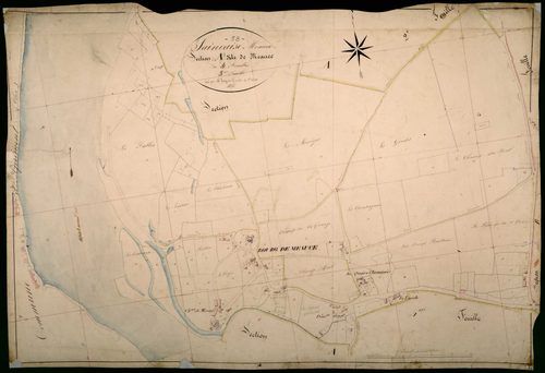 Saincaize-Meauce, cadastre ancien : plan parcellaire de la section A dite de Meauce, feuille 3
