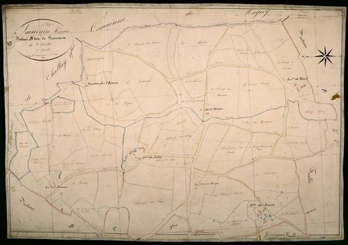 Saincaize-Meauce, cadastre ancien : plan parcellaire de la section B dite de Saincaize, feuille 2