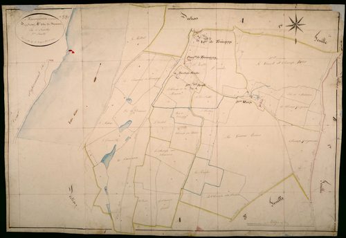Saincaize-Meauce, cadastre ancien : plan parcellaire de la section A dite de Meauce, feuille 2