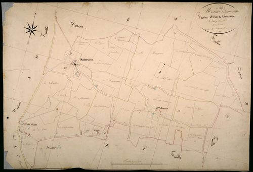 Saincaize-Meauce, cadastre ancien : plan parcellaire de la section B dite de Saincaize, feuille 5