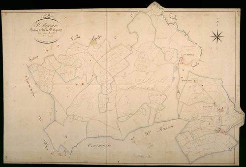 Saint-Agnan, cadastre ancien : plan parcellaire de la section C dite de Saint-Agnan, feuille 2