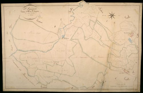 Saint-Agnan, cadastre ancien : plan parcellaire de la section C dite de Saint-Agnan, feuille 1