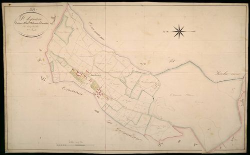 Saint-Agnan, cadastre ancien : plan parcellaire de la section B dite des Michaux et Jarnois, feuille 2
