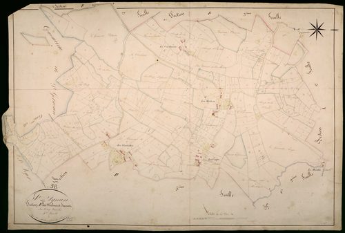 Saint-Agnan, cadastre ancien : plan parcellaire de la section B dite des Michaux et Jarnois, feuille 4