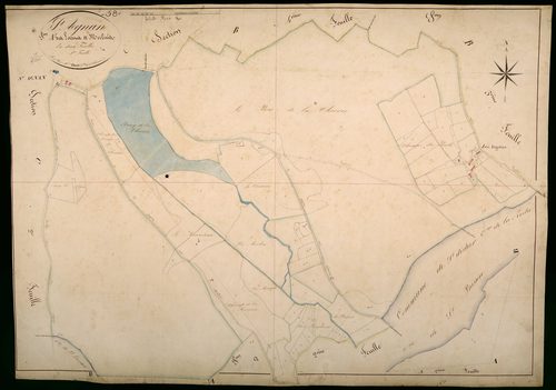 Saint-Agnan, cadastre ancien : plan parcellaire de la section A dite des Loisons et Merlins, feuille 1
