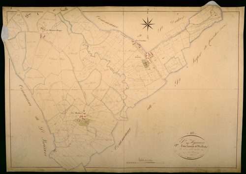 Saint-Agnan, cadastre ancien : plan parcellaire de la section A dite des Loisons et Merlins, feuille 2