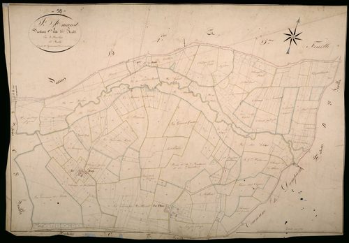 Saint-Amand-en-Puisaye, cadastre ancien : plan parcellaire de la section C dite des Rats, feuille 1