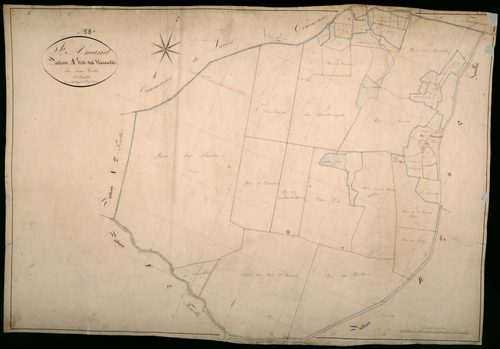 Saint-Amand-en-Puisaye, cadastre ancien : plan parcellaire de la section A dite des Vincents, feuille 1