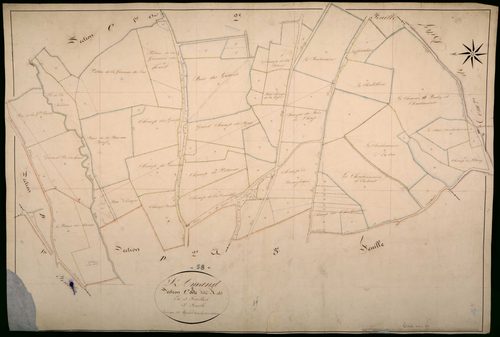 Saint-Amand-en-Puisaye, cadastre ancien : plan parcellaire de la section C dite des Rats, feuille 3