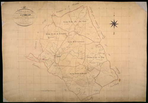 Saint-Andelain, cadastre ancien : tableau d'assemblage