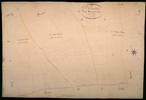 Saint-Andelain, cadastre ancien : plan parcellaire de la section A dite des Bois Chatin, feuille 5