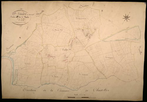 Saint-André-en-Morvan, cadastre ancien : plan parcellaire de la section B dite d'Ouche, feuille 3