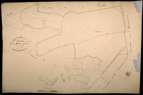 Saint-André-en-Morvan, cadastre ancien : plan parcellaire de la section B dite d'Ouche, feuille 2