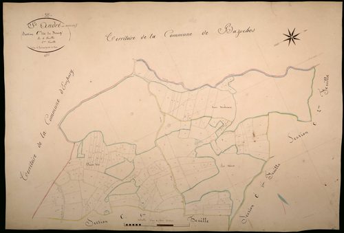 Saint-André-en-Morvan, cadastre ancien : plan parcellaire de la section C dite du Bourg, feuille 4