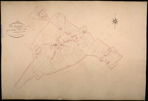 Saint-André-en-Morvan, cadastre ancien : plan parcellaire de la section C dite du Bourg, feuille 5, développement
