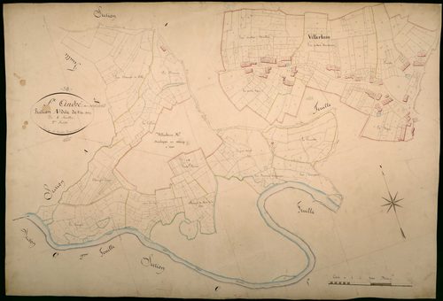 Saint-André-en-Morvan, cadastre ancien : plan parcellaire de la section A dite de Villurbain, feuille 2