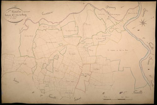 Saint-André-en-Morvan, cadastre ancien : plan parcellaire de la section C dite du Bourg, feuille 2