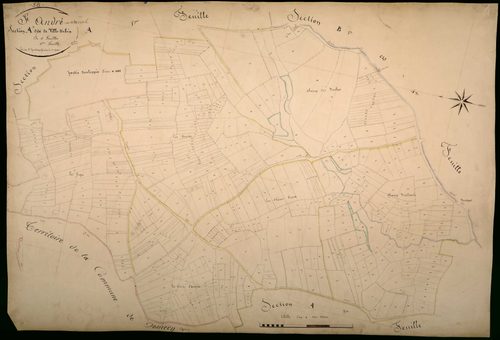 Saint-André-en-Morvan, cadastre ancien : plan parcellaire de la section A dite de Villurbain, feuille 4