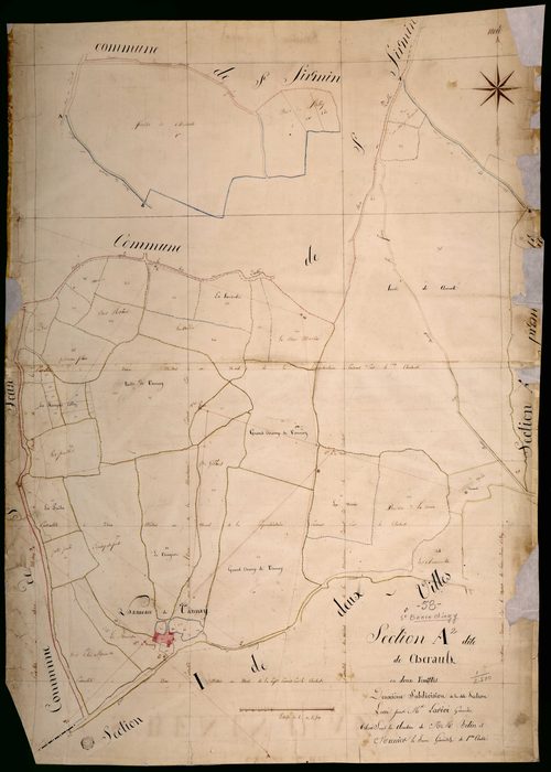 Saint-Benin-d'Azy, cadastre ancien : plan parcellaire de la section A dite de Chérault, feuille 2