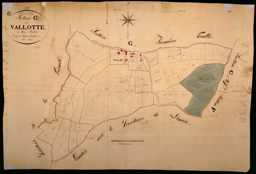 Saint-Benin-d'Azy, cadastre ancien : plan parcellaire de la section G dite de Valotte, feuille 3