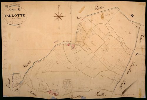 Saint-Benin-d'Azy, cadastre ancien : plan parcellaire de la section G dite de Valotte, feuille 1