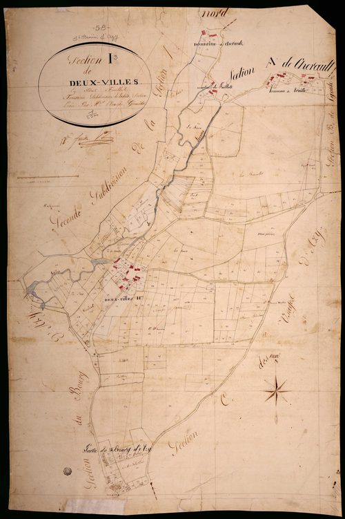Saint-Benin-d'Azy, cadastre ancien : plan parcellaire de la section I dite de Deux Villes, feuille 3