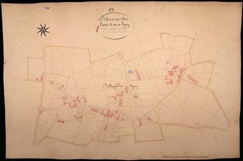 Saint-Benin-des-Bois, cadastre ancien : plan parcellaire de la section A dite de Ligny, feuille 1, développement