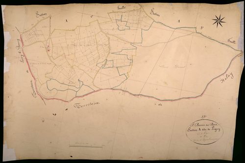 Saint-Benin-des-Bois, cadastre ancien : plan parcellaire de la section A dite de Ligny, feuille 2