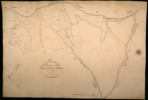 Saint-Benin-des-Bois, cadastre ancien : plan parcellaire de la section C dite du Chétif Four, feuille 2