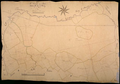 Saint-Benin-des-Bois, cadastre ancien : plan parcellaire de la section B dite du Bourg, feuille 1