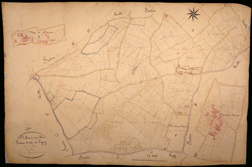 Saint-Benin-des-Bois, cadastre ancien : plan parcellaire de la section A dite de Ligny, feuille 3