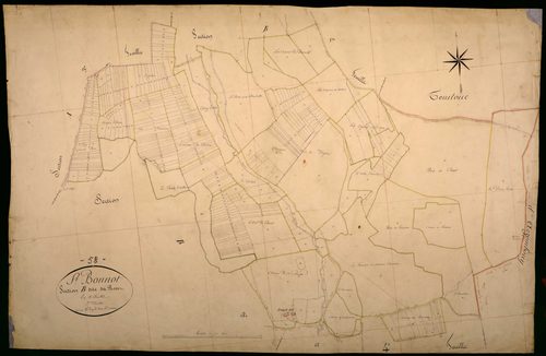 Saint-Bonnot, cadastre ancien : plan parcellaire de la section B dite de Rosay, feuille 2
