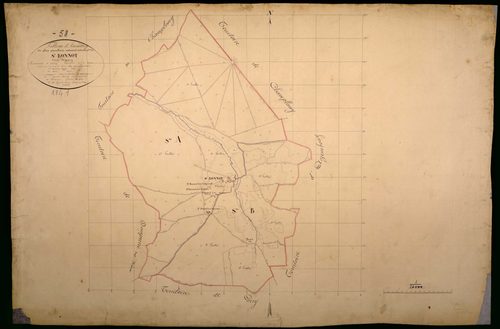 Saint-Bonnot, cadastre ancien : tableau d'assemblage