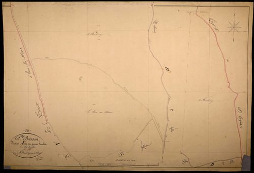 Saint-Brisson, cadastre ancien : plan parcellaire de la section A dite des Grandes Fourches, feuille 6