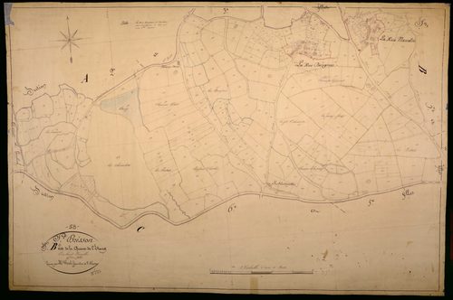 Saint-Brisson, cadastre ancien : plan parcellaire de la section B dite de la Queue de l'Étang, feuille 6