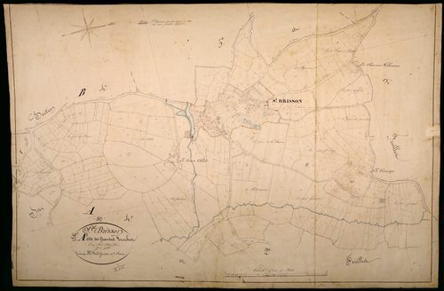 Saint-Brisson, cadastre ancien : plan parcellaire de la section A dite des Grandes Fourches, feuille 3