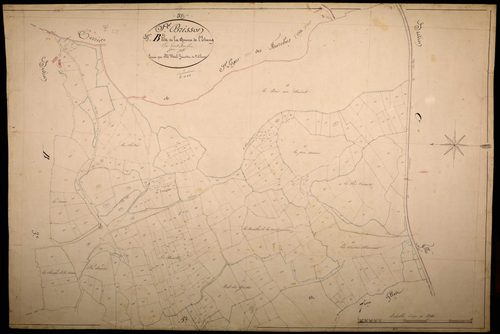 Saint-Brisson, cadastre ancien : plan parcellaire de la section B dite de la Queue de l'Étang, feuille 8