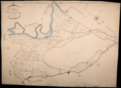 Saint-Didier, cadastre ancien : plan parcellaire de la section A dite du Bourg, feuille 2