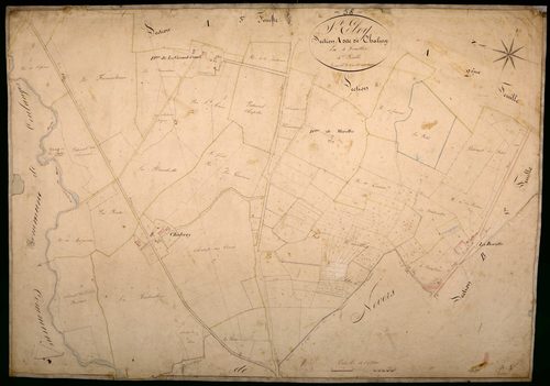 Saint-Éloi, cadastre ancien : plan parcellaire de la section A dite de Chaluzy, feuille 4