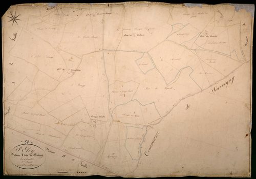 Saint-Éloi, cadastre ancien : plan parcellaire de la section A dite de Chaluzy, feuille 2